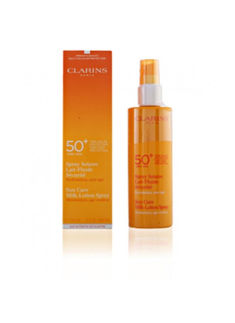 CLARINS SPRAY SOLAR LECHE-FLUIDO SEGURIDAD UVA/UVB 50+ 150ML
