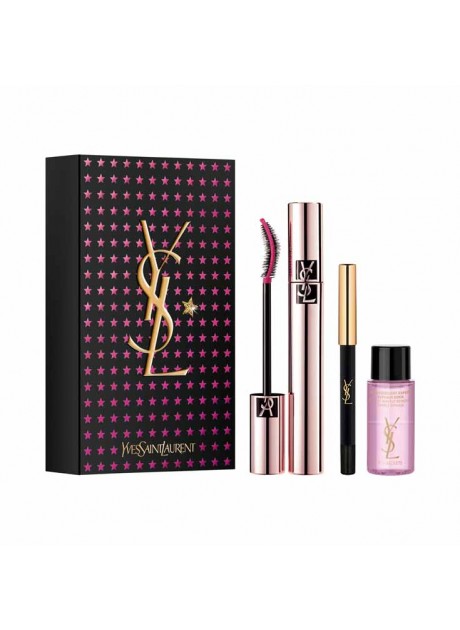 Set Yves Saint Laurent THE CURLER Máscara de pestañas 6,6ml+Mini Lápiz+Mini Bifásico 8ml