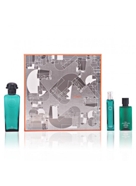 Cofre Hermès EAU D'ORANGE VERTE Unix edc 100 ml+Mini 15ml+Gel/Champú 40ml