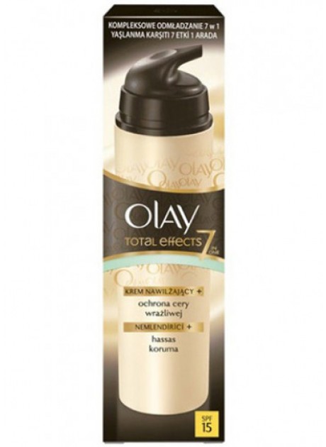 OLAY TOTAL EFFECTS Fluido Anti-Edad Hidratante Día Sin Perfume SPF15 50ml