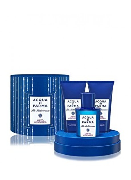 Cofre Acqua di Parma BLU MEDITERRANEO MIRTO DI PANAREA Unix 75ml+Body Lotion 75ml+Gel Ducha 75ml