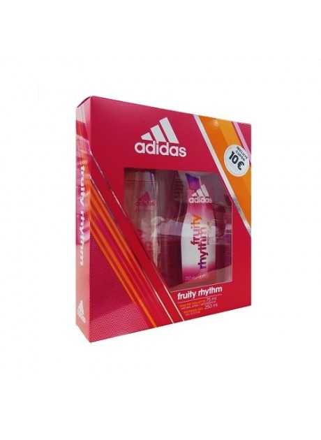 Cofre Adidas FRUITY RHYTHM Woman edt 75ml+Gel Ducha 250ml
