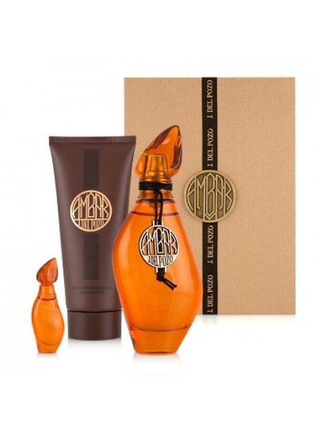 Cofre Jesus del Pozo AMBAR Woman edt 100 ml+Mini edt 4ml+Body Lotion 100ml