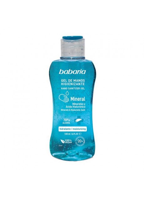 Babaria GEL DE MANOS HIGIENIZANTE Minerales y Ácido Hialurónico 70% alcohol 100ml