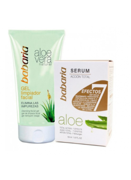 Babaria ALOE VERA Serum 7 Efectos 50ml+Gel Limpiador Facial 