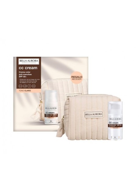 Bella Aurora CC Cream SPF50+ Crema Tono Claro 30ml+Neceser
