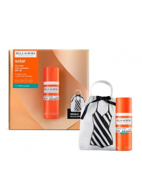 BELLA AURORA Gel Solar Anti-Manchas Piel Mixta-Grasa SPF50+ 50ml+Bolsa