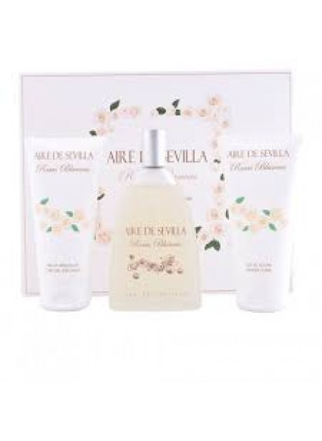 Cofre Aire de Sevilla ROSAS BLANCAS Woman edt 150ml+Loción Corporal 150ml+Gel de Ducha 150ml