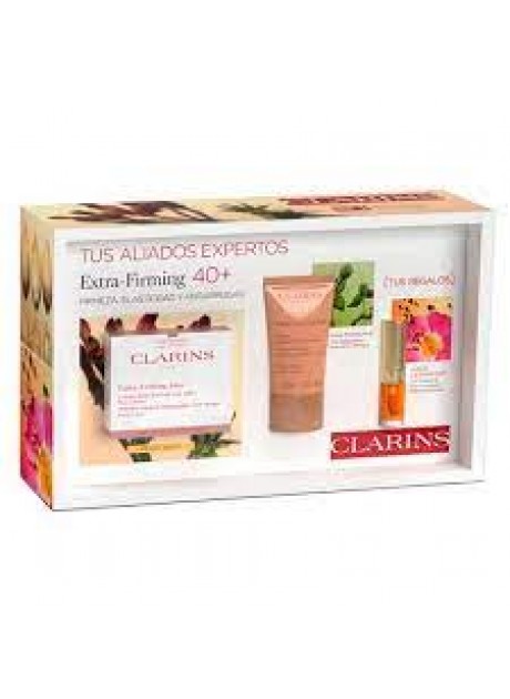 Cofre Clarins EXTRA-FIRMING JOUR Crema Día PS 50m+Crema noche 15ml+Lip Comfort Oil