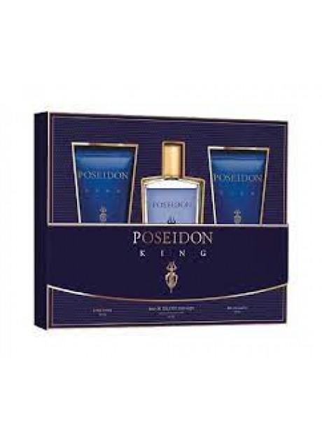 Cofre Poseidon KING Men edt 150 ml+After Shave 150ml+Gel 150ml