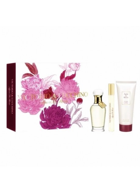 Cofre V&L AGUA DE ROCÍO Woman edt 50ml+Body 75ml+Mini 10ml
