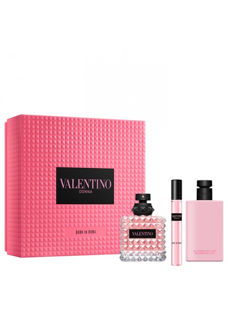Cofre Valentino Donna BORN IN ROMA Woman edp 100 ml+Mini 15ml+Body 100ml