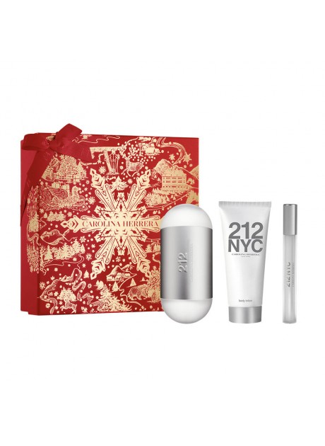 Cofre Carolina Herrera 212 Woman edt 100 ml+Body 100ml+Mini 10ml