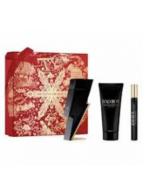 Cofre Carolina Herrera BAD BOY Men edt 100 ml+Gel Ducha 100ml+Mini 10ml