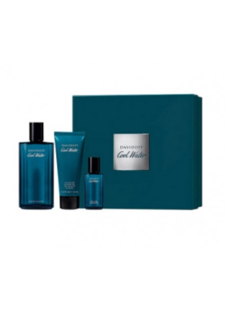 Cofre Davidoff COOL WATER Men edt 125 ml+Mini 15ml+Gel 75ml