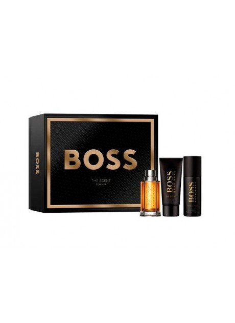 Cofre Hugo Boss THE SCENT Men edt 100 ml+Gel Ducha 100ml+Deo vapo 150ml