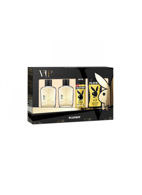 Cofre Playboy VIP Men edt 100ml+Deo Spray 150ml+Gel 250ml
