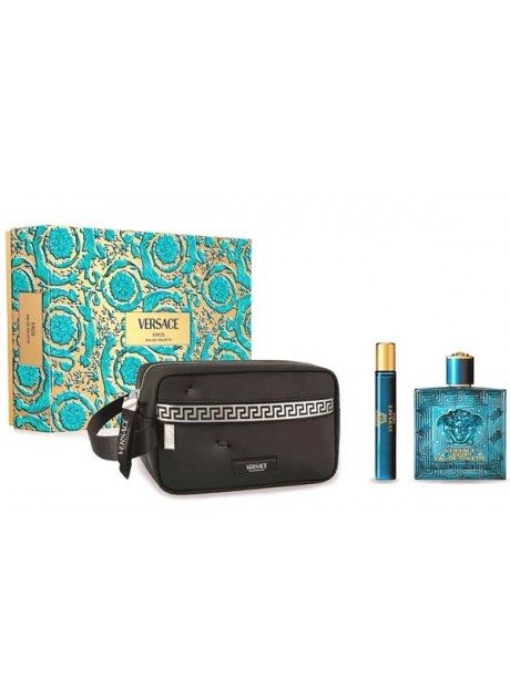 Cofre Versace EROS Men edt 100ml+Mini edt 10ml+Neceser