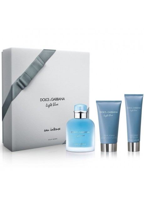 Cofre Dolce & Gabbana LIGHT BLUE INTENSE Men edp 100 ml+Gel Ducha 50ml+After Shave Bálsamo 75ml