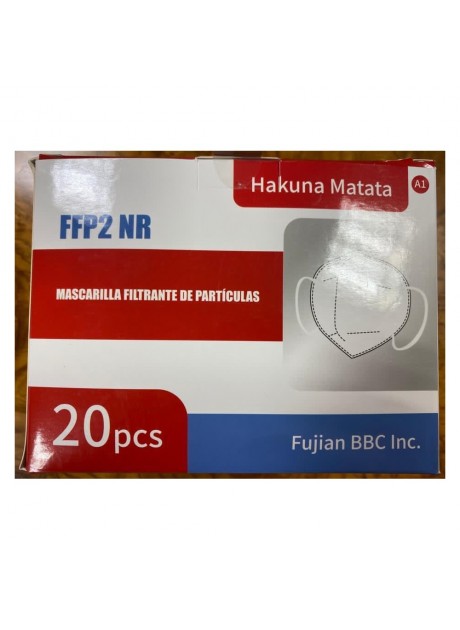 MASCARILLAS FFP2 HOMOLOGADAS 20 uds BLANCA