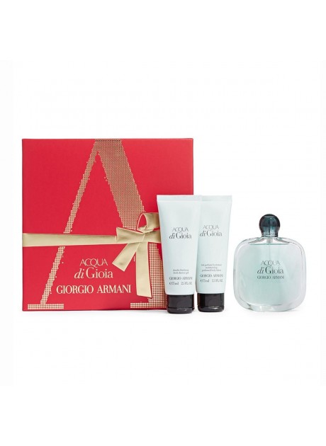 Cofre Armani ACQUA DI GIOIA Woman edp 100 ml+Body Lotion 75ml+Gel Ducha 75ml