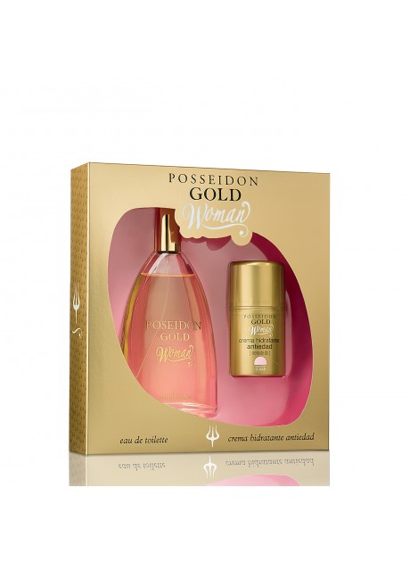 Cofre Posseidon GOLD Woman edt 150 ml+Crema Hidratante Antiedad SPF15 50ml