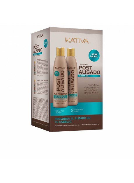 Cofre KATIVA PROFESIONAL POST ALISADO: Champú+Acondicionador