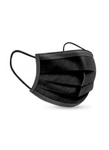 MASCARILLA QUIRÚRGICA NEGRA TIPO IIR Pack 10 uds 