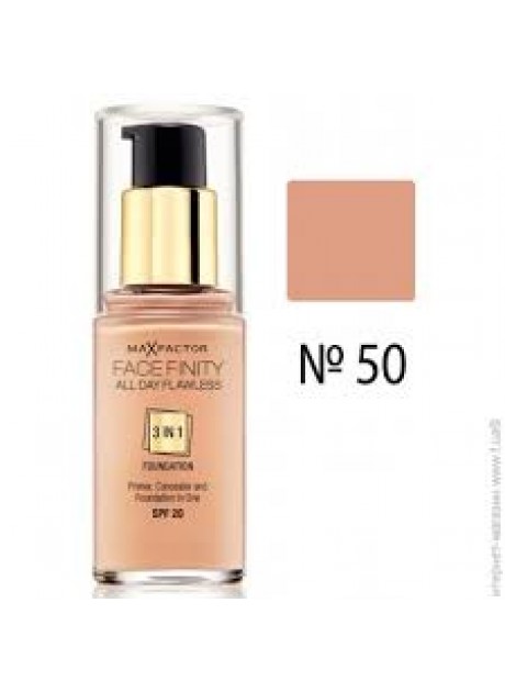 MAX FACTOR FACE FINITY ALL DAY FLAWLESS Nº50 Natural 30ml