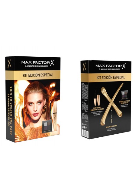 MAX FACTOR: Máscara de pestañas lash revival #black+Kohl pencil delineador de ojos #black+Colour X-Pert soft touch paleta #005 