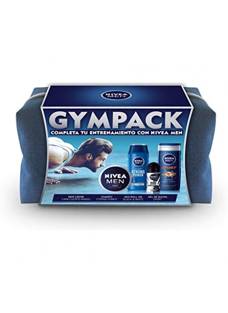 Cofre NIVEA MEN Gel 250ml+ Champú 250ml+Desodorante 50ml+Crema 75ml