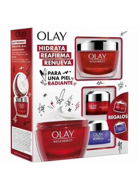 Cofre OLAY REGENERIST 3 Áreas Día 50ml+Olay Regenerist Día 15ml+Olay retinol 24h 15ml