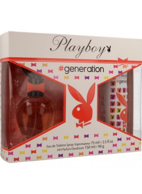 Cofre Playboy GENERATION Woman edt 75ml + Desodorante Spray 150ml