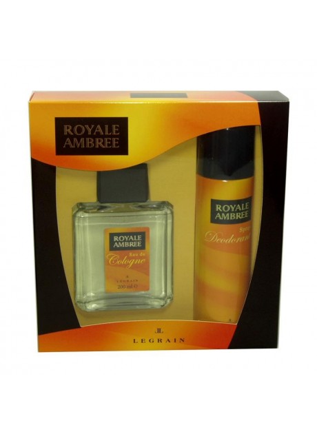 Cofre ROYALE AMBREE Eau de Cologne Flacon 200ml+Desodorante Spray 200ml