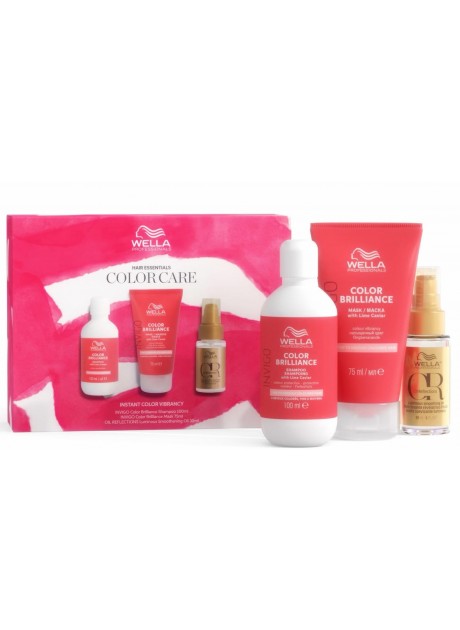 Wella Professionals Care COLOR BRILLIANCE: Champú 100ml+Mascrilla 75ml+Oil Reflections 30ml