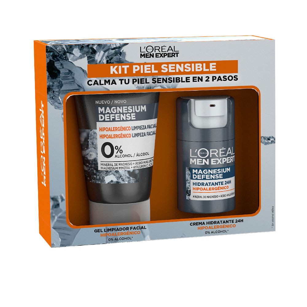 Comprar Cofre L'Oreal Hombre EXPERT PIEL SENSIBLE MAGNESIUM DEFENSECREMA 50ML+DEO 50ML+GEL