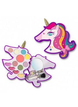 Paleta de Maquillaje UNICORNIO con espejo y pinceles