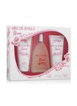 Cofre Aire de Sevilla ROSAS Woman edt 150ml+Loción Corporal 150ml+Gel de Ducha 150ml