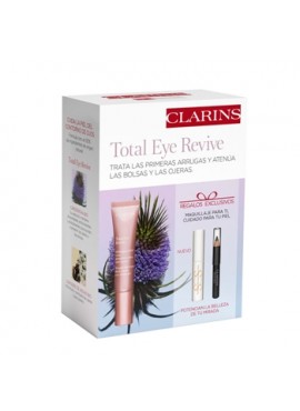 Cofre Clarins TOTAL EYE REVIVE 15ml+Máscara Lashes Serum+Crayon Khôl