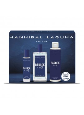 Cofre Hannibal Laguna BAROCK & ROLL Men edt 100ml+Gel 200ml+Mini 30ml