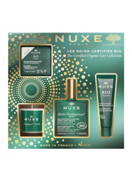 Cofre Nuxe LES SOINS CERTIFIÉS BIO Aceite 100ml+Jabón Sólido 100ml+Fluido 50ml+Vela 70gr