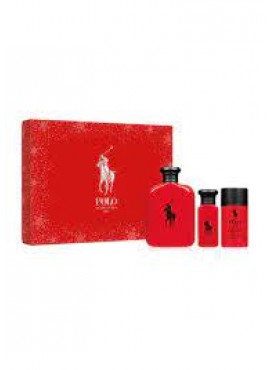 Cofre Ralph Lauren POLO RED Men edt 125 ml+Mini 30ml+Deo 75gr