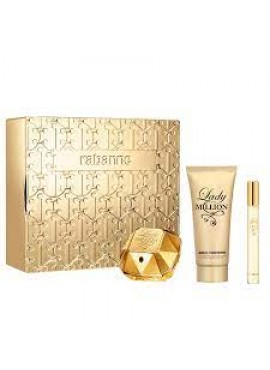 Cofre Paco Rabanne LADY MILLION edp 80 ml+Body Lotion 100ml+Mini edp 10ml