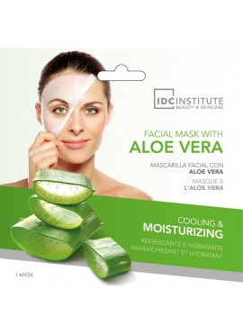 IDC INSTITUTE Mascarilla Facial con Aloe Vera: Refresca e Hidrata