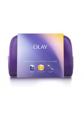 Neceser Olay REGENERIST VITAMIN C +AHA 24 Crema día 50ml+Olay Retinol 24 Noche 15ml+Masajeador 