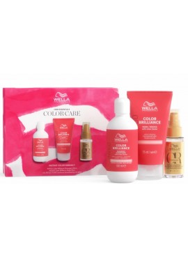 Wella Professionals Care COLOR BRILLIANCE: Champú 100ml+Mascrilla 75ml+Oil Reflections 30ml