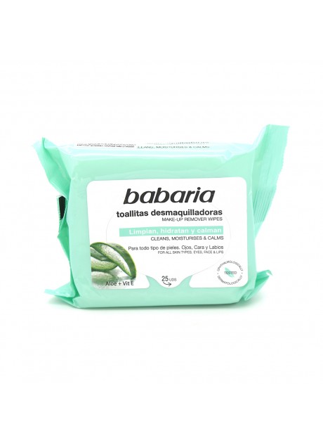 Babaria ALOE VERA Toallitas Desmaquillantes 25uds