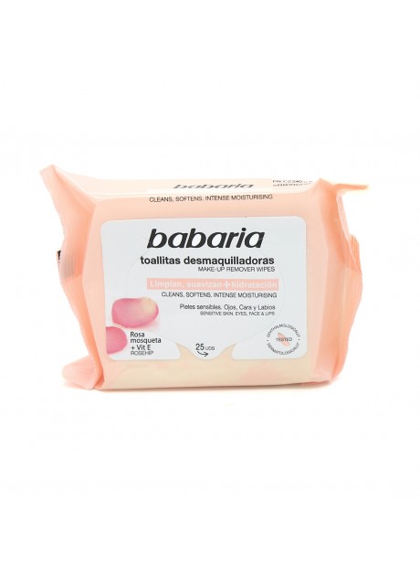 Babaria ROSA MOSQUETA Toallitas Desmaquillantes 25uds