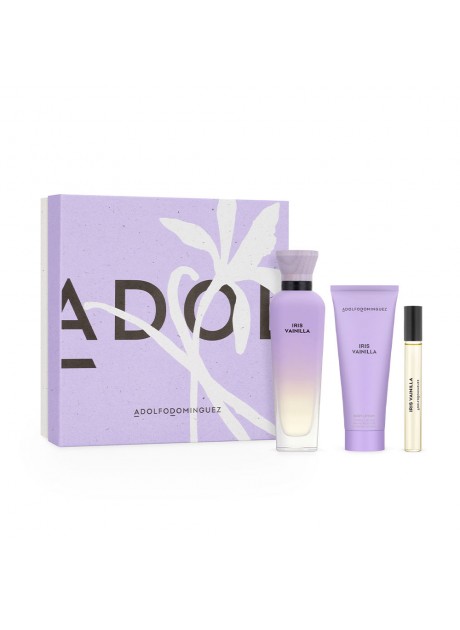 Cofre Adolfo Dominguez IRIS VAINILLA Woman edp 120ml+Body 75ml+Mini 10ml