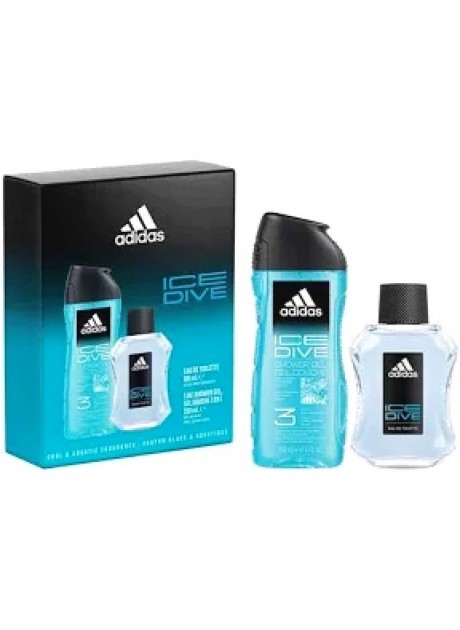 Cofre Adidas ICE DIVE Men edt 100ml+Gel 250ml